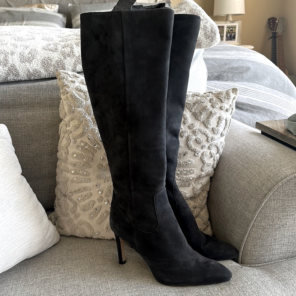 Sam Edelman high suede heeled boots